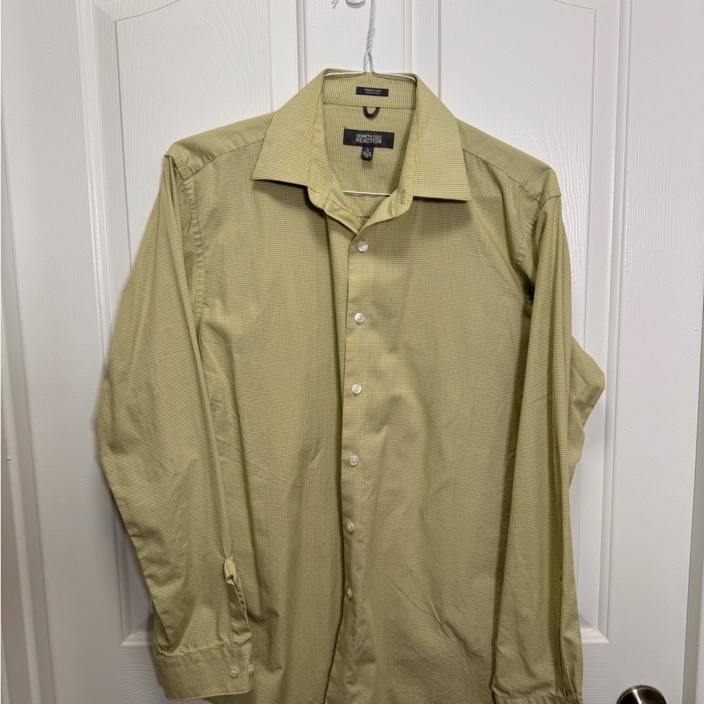 Kenneth Cole Green Casual Button Down Shirt